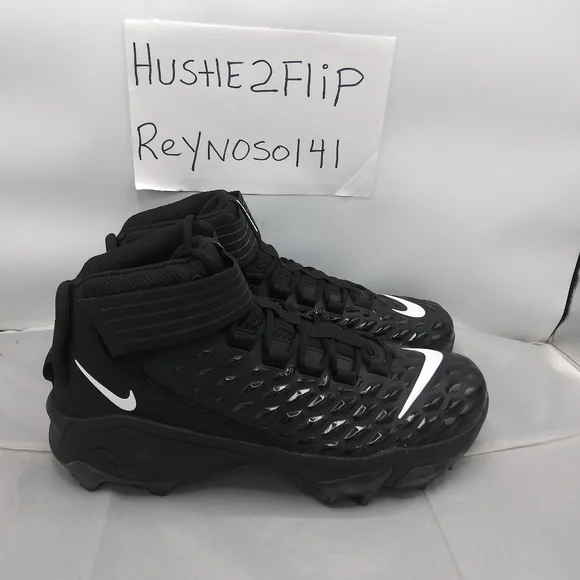 Men 12/12.5/13 Nike Force Savage Pro 2 Shark P Football Cleats Black BV5448-001